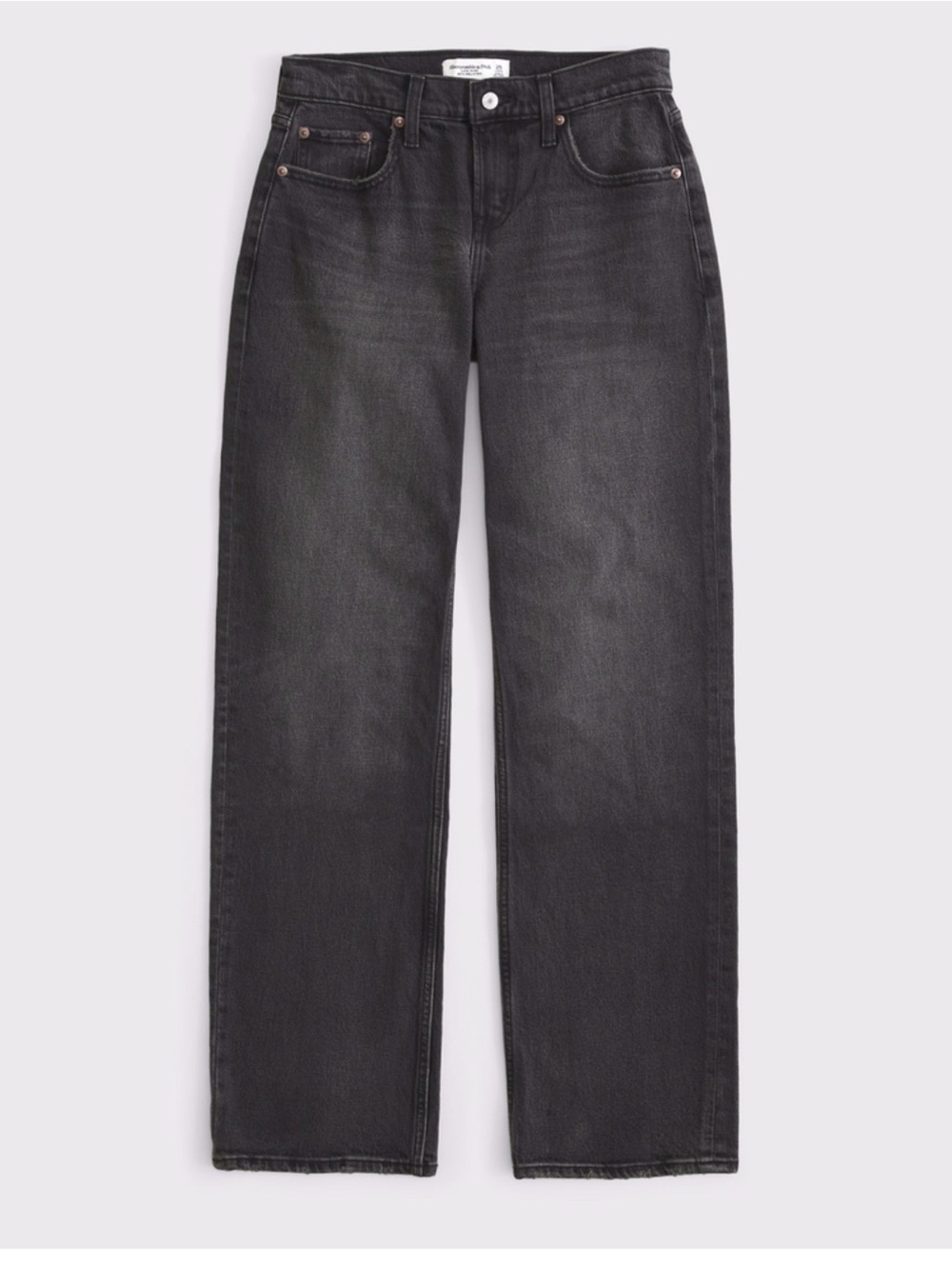 AF Low rise 90s relaxed Jean Washed Black 24 SHORT